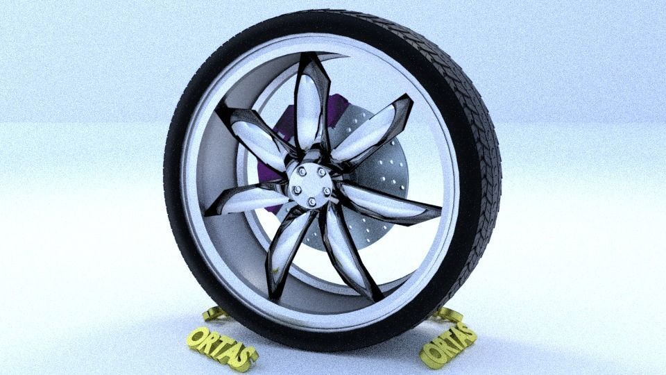 ORTAS CAR RIM 61-62-63-64-65 GAME READY RIM AND TIRE 3D Model Collection_10