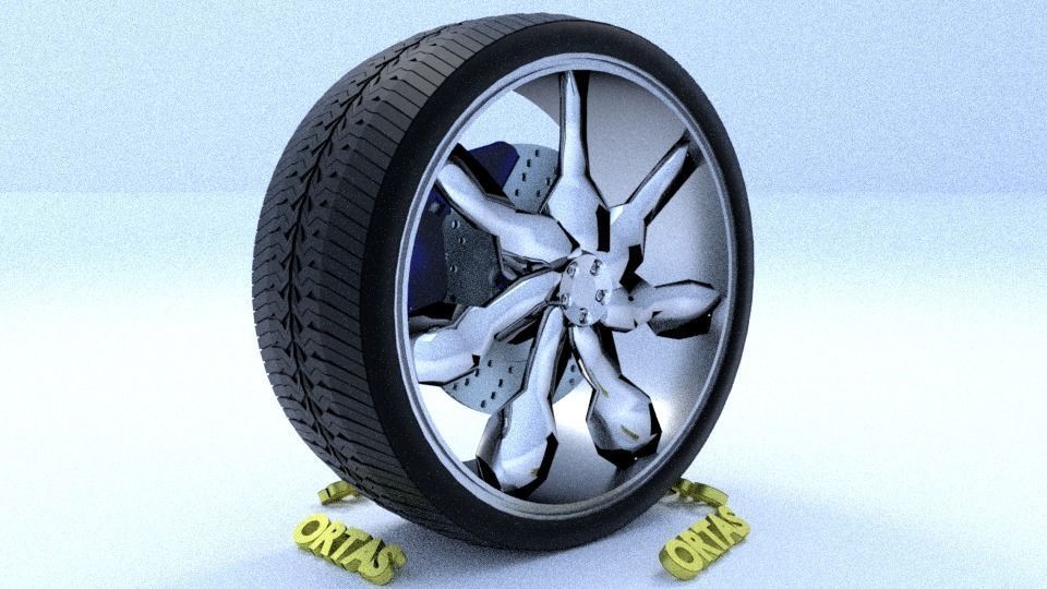 ORTAS CAR RIM 66-67-68-69-70 GAME READY RIM AND TIRE 3D Model Collection_7