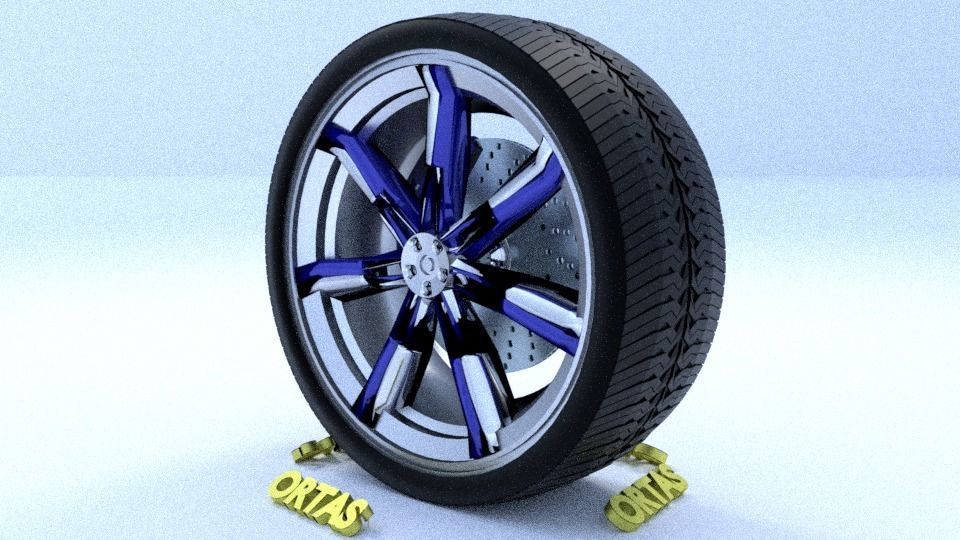ORTAS CAR RIM 66-67-68-69-70 GAME READY RIM AND TIRE 3D Model Collection_33