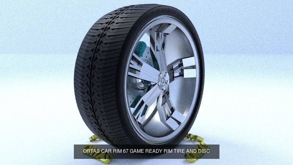 ORTAS CAR RIM 66-67-68-69-70 GAME READY RIM AND TIRE 3D Model Collection_4