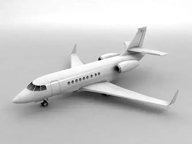 Dassault Falcon 2000 Aircraft  Low-poly 3D model