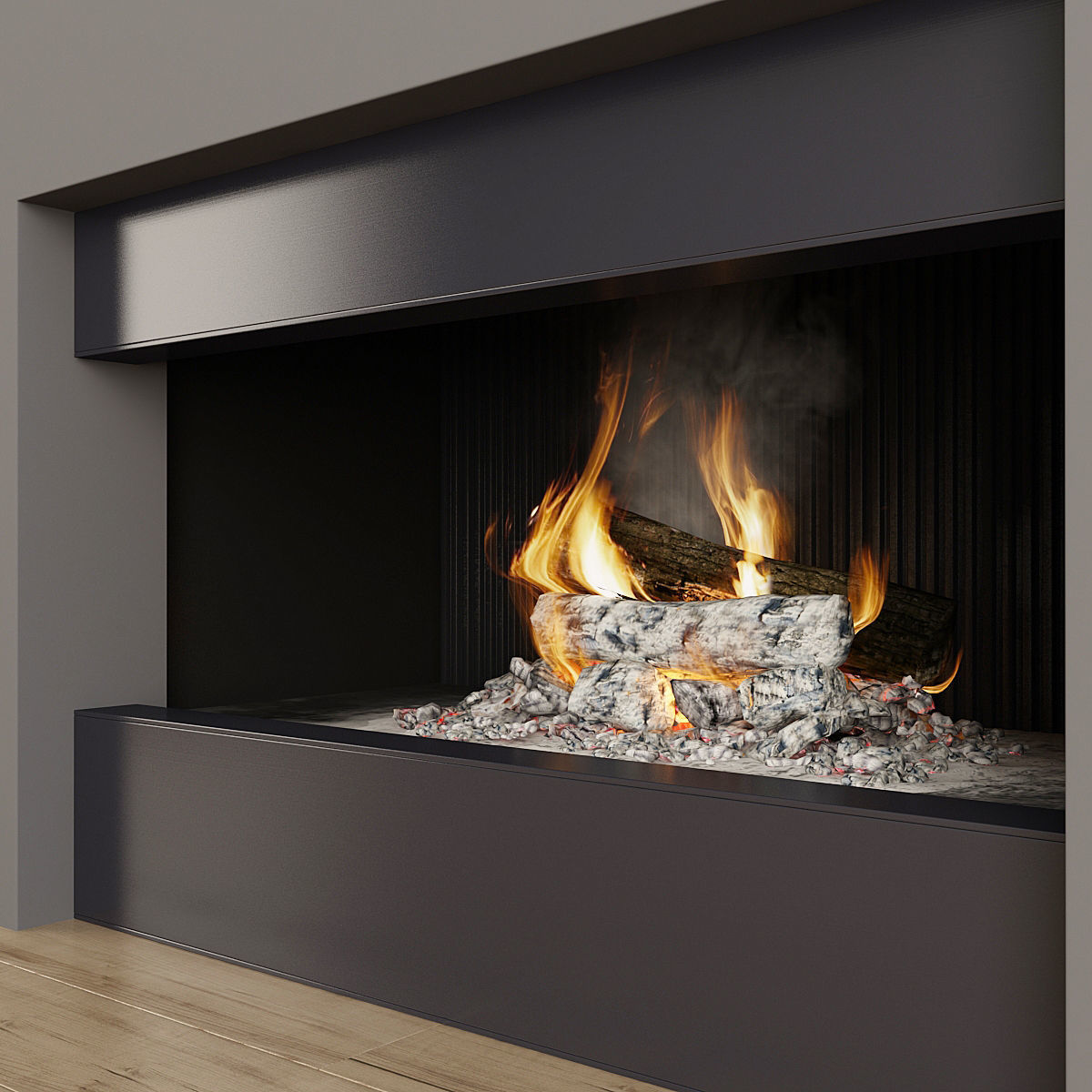 Fireplace Gray 3D model_6