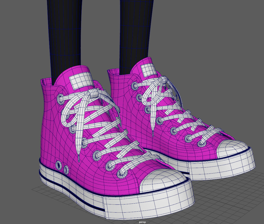Cartoon Girl Rachel Rigged 3D model_22