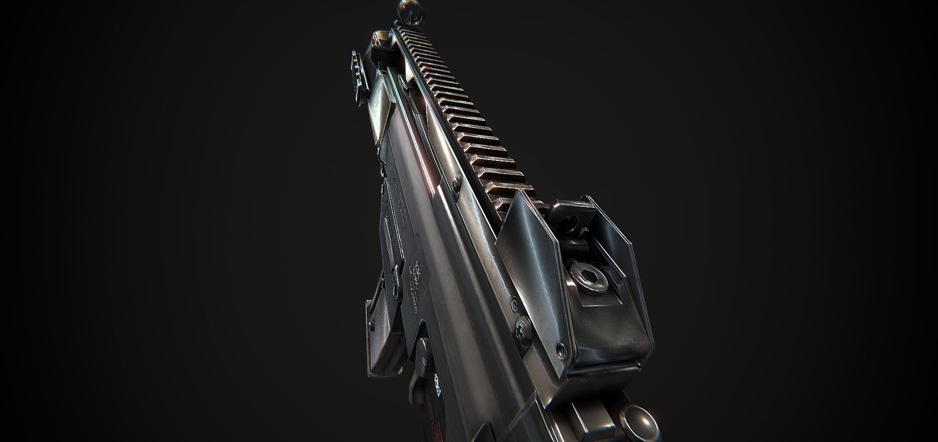 G36 ag rifle Low-poly 3D model_4