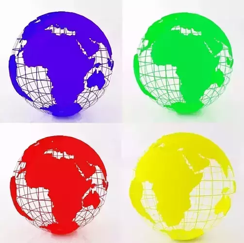 All Colors Earth Globes