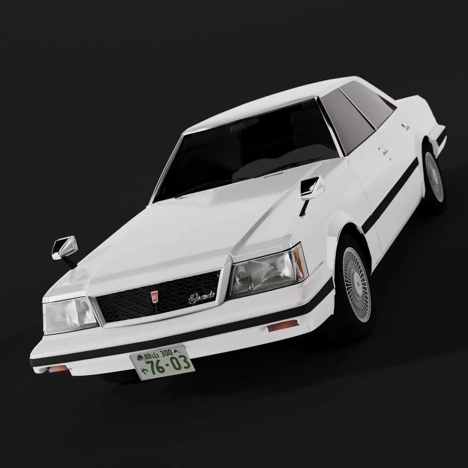 Toyota Mark II GX61 HARDTOP Low-poly 3D model