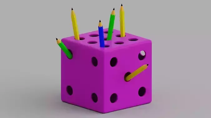 Pen Holder - Simple Dice