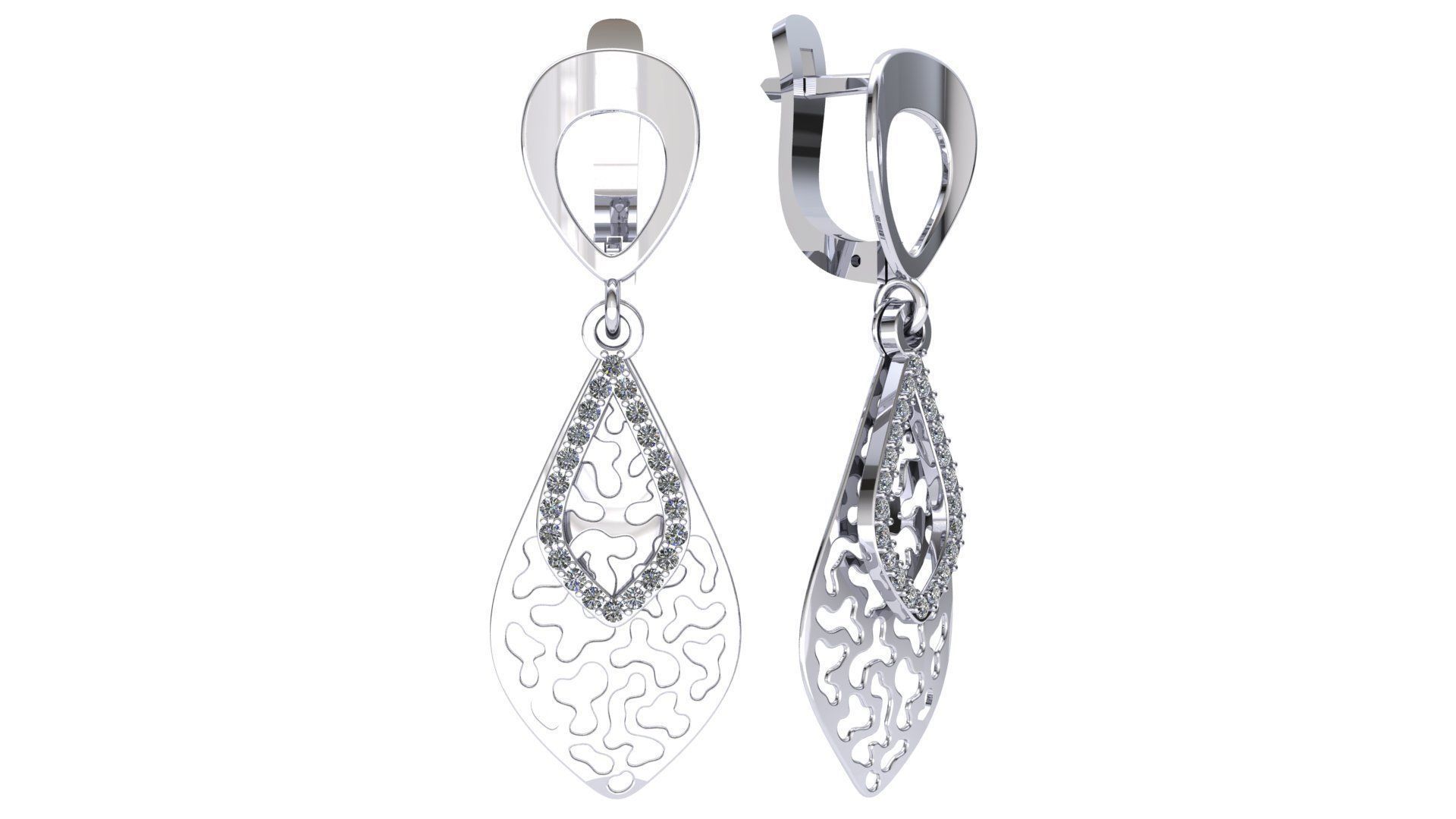 Earring E 0003 3D print model_6