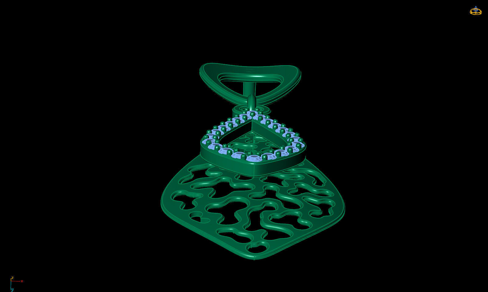 Earring E 0003 3D print model_10