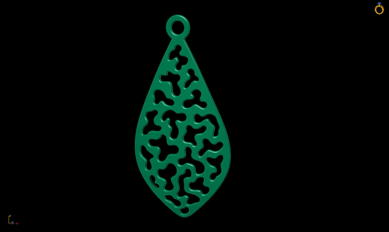 Earring E 0003 3D print model_17