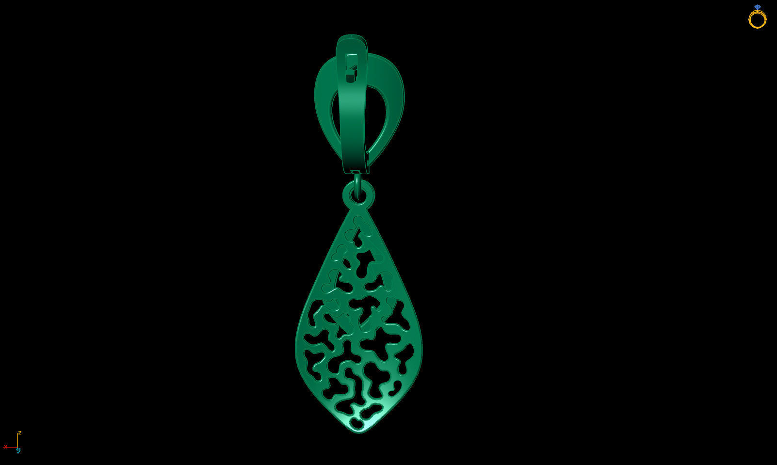 Earring E 0003 3D print model_19