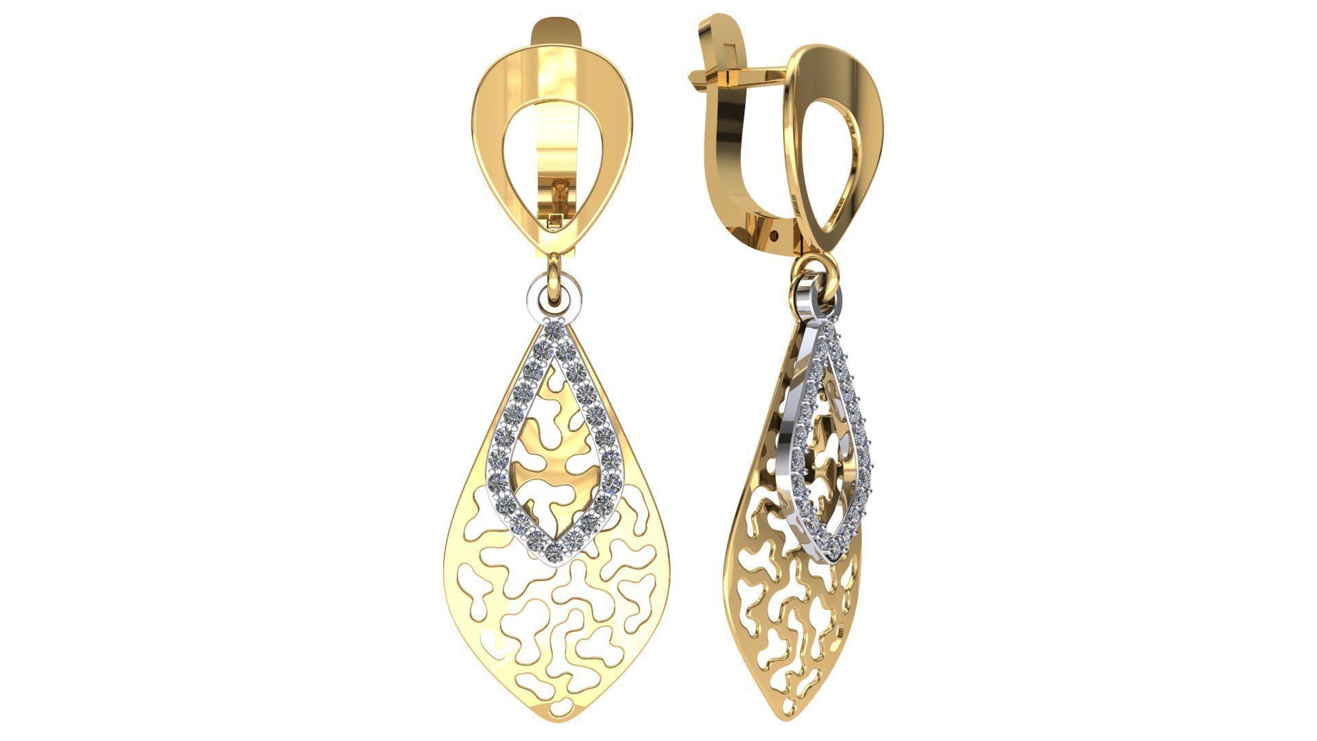 Earring E 0003 3D print model_2