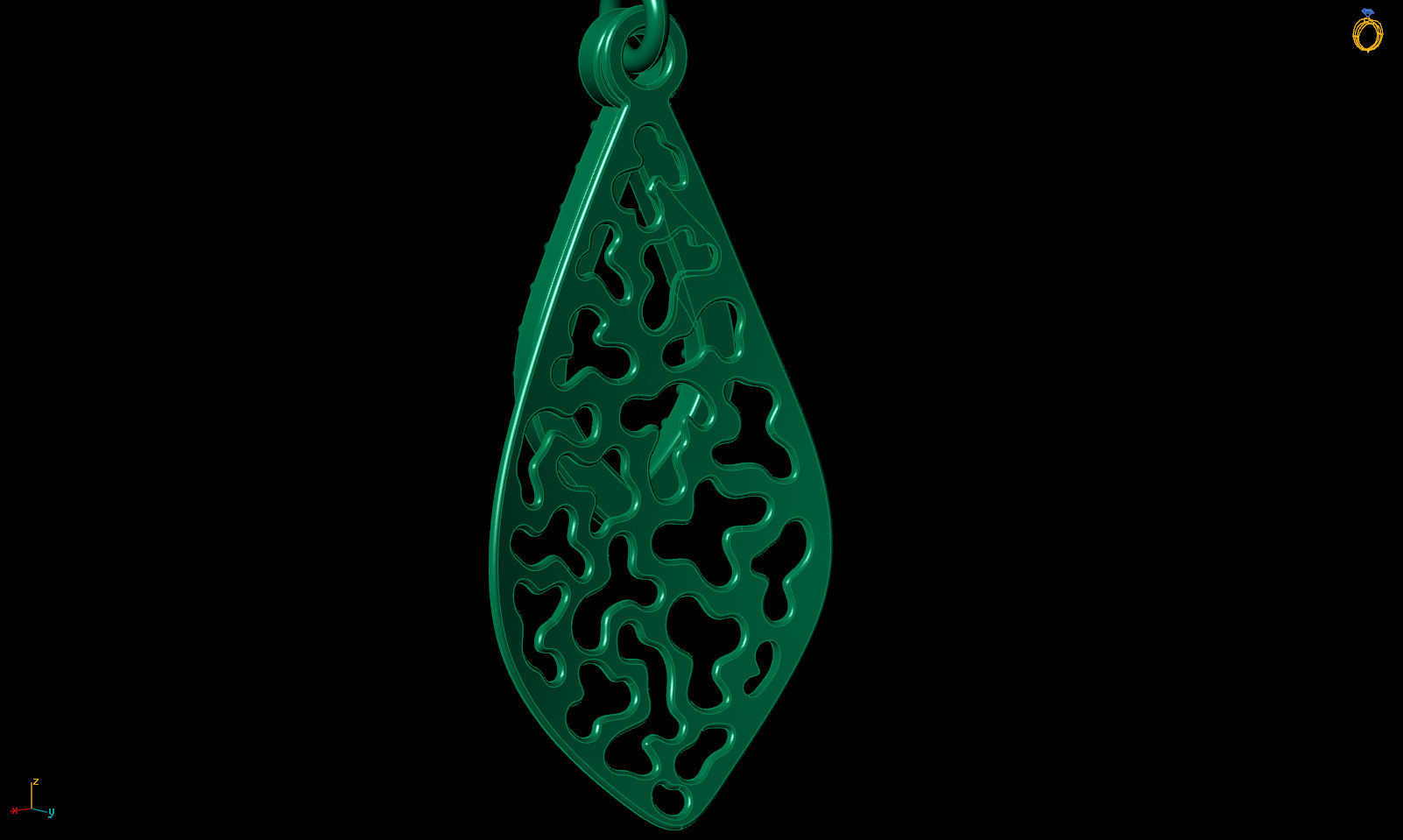 Earring E 0003 3D print model_18