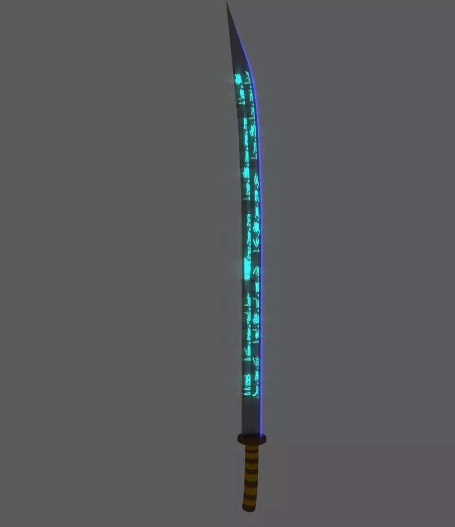 Runic Blade 3D model_0