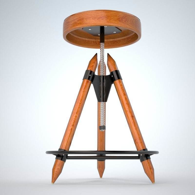 Bar Stool 3D model_2