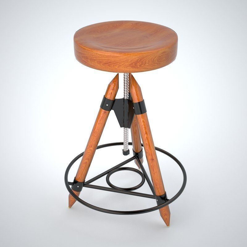 Bar Stool 3D model_3