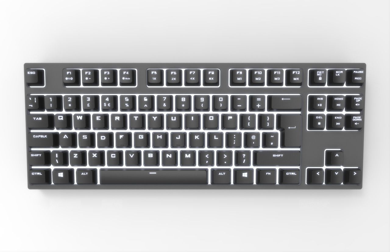 CM Storm Quickfire Tenkeyless Mechanical Gaming PC Keyboard 3D model_6