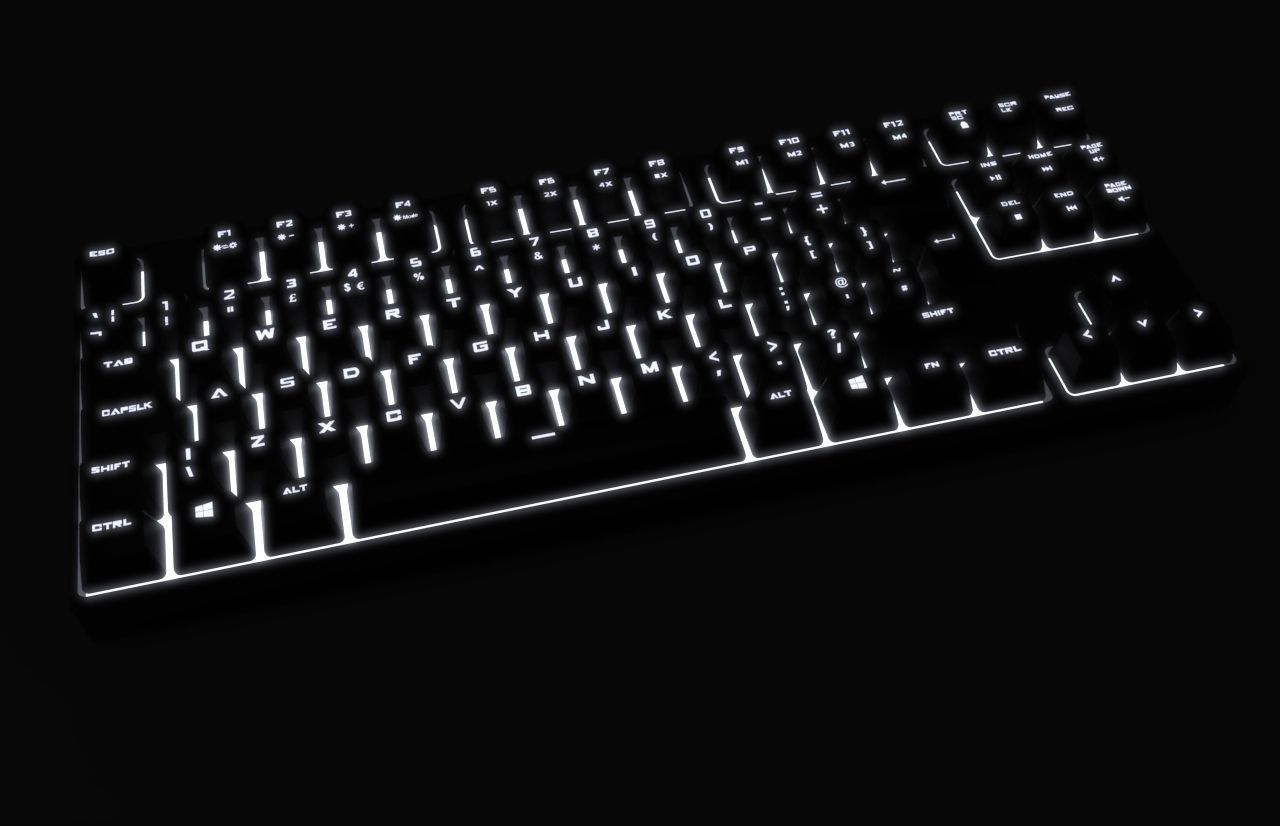 CM Storm Quickfire Tenkeyless Mechanical Gaming PC Keyboard 3D model_7
