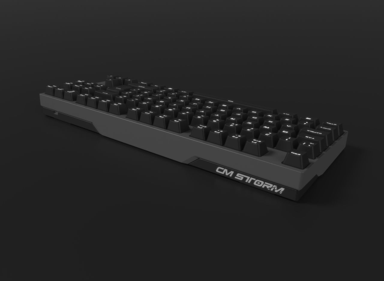 CM Storm Quickfire Tenkeyless Mechanical Gaming PC Keyboard 3D model_2