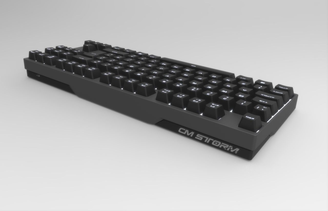CM Storm Quickfire Tenkeyless Mechanical Gaming PC Keyboard 3D model_5