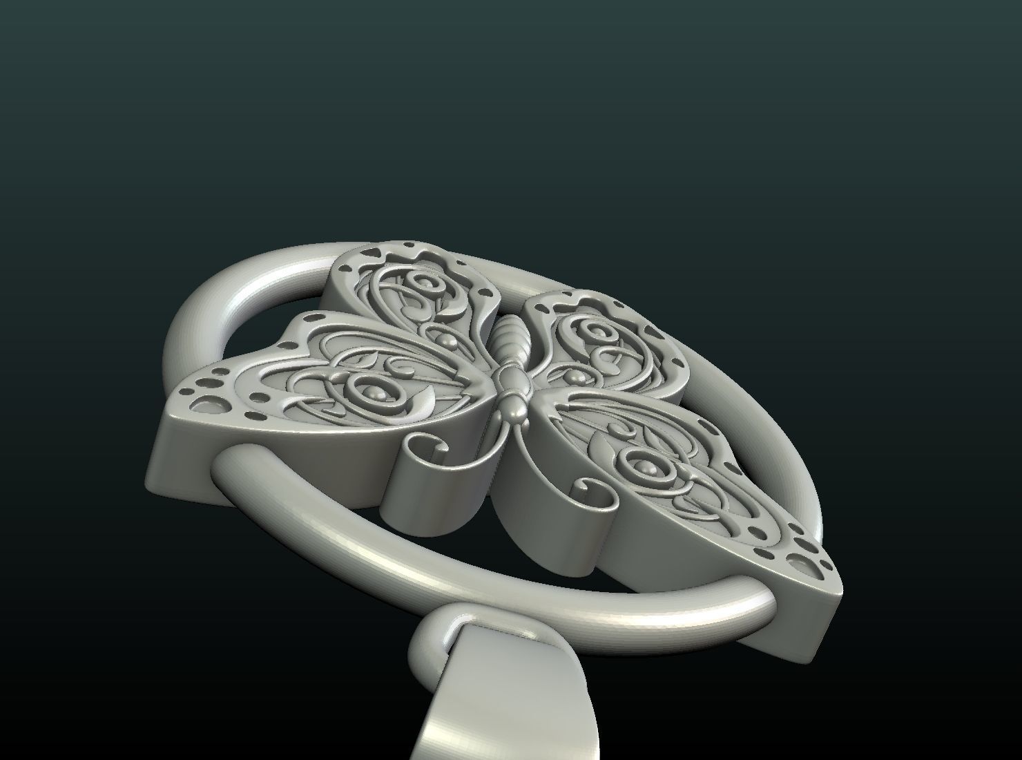 Butterfly Pendant 3D print model_19