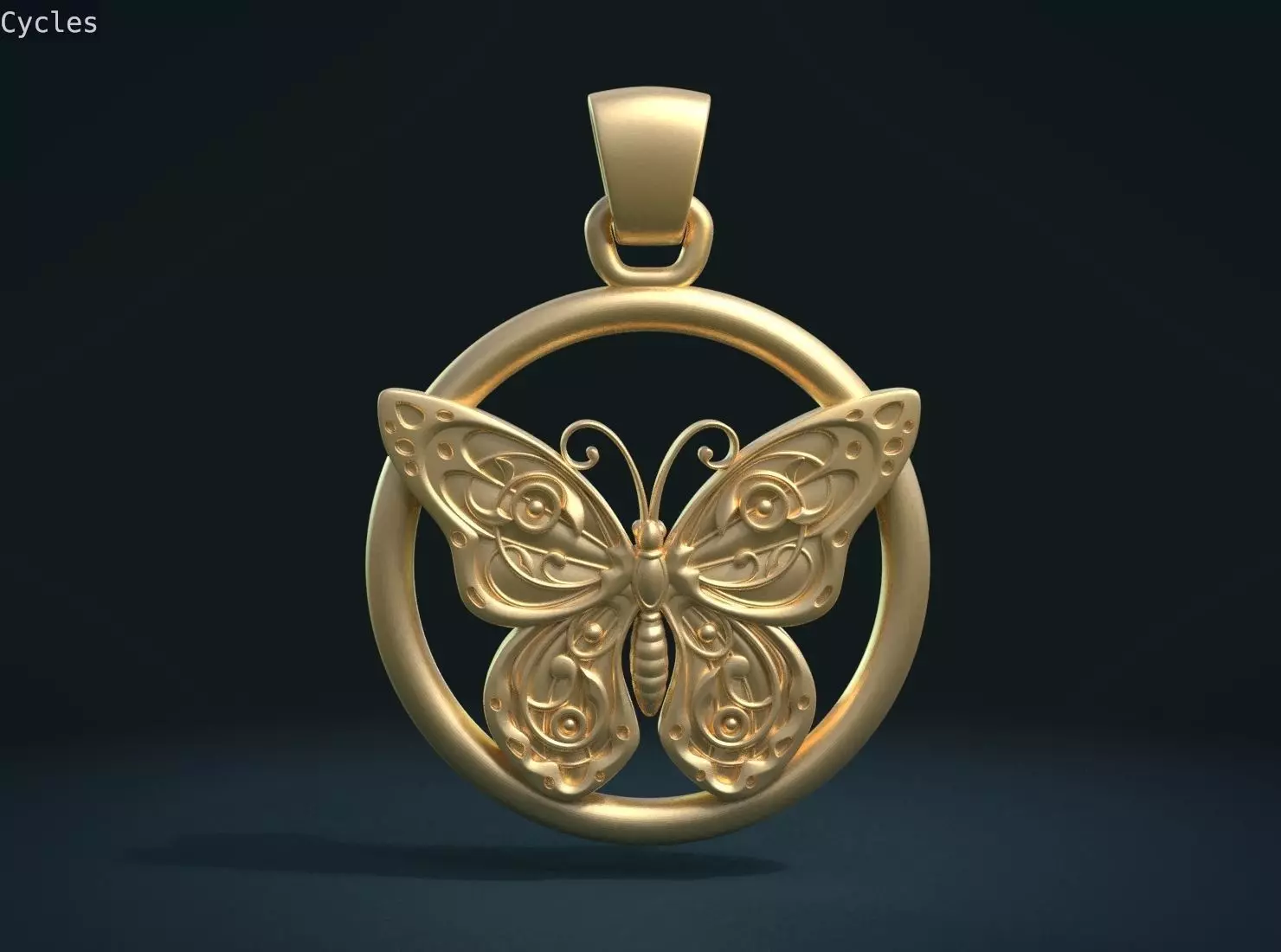 Butterfly Pendant 3D print model_0