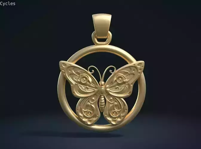 Butterfly Pendant 3D print model