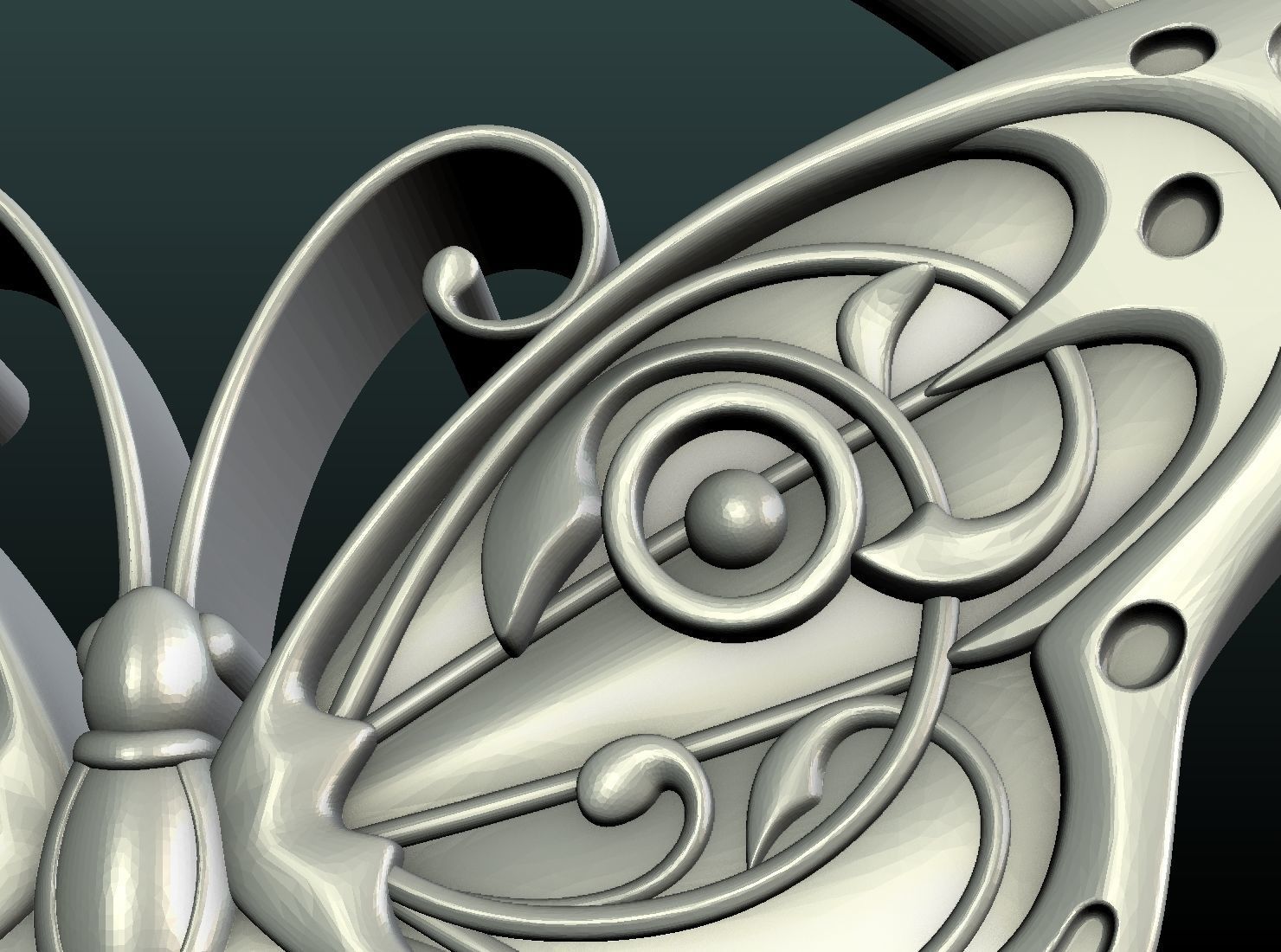 Butterfly Pendant 3D print model_18