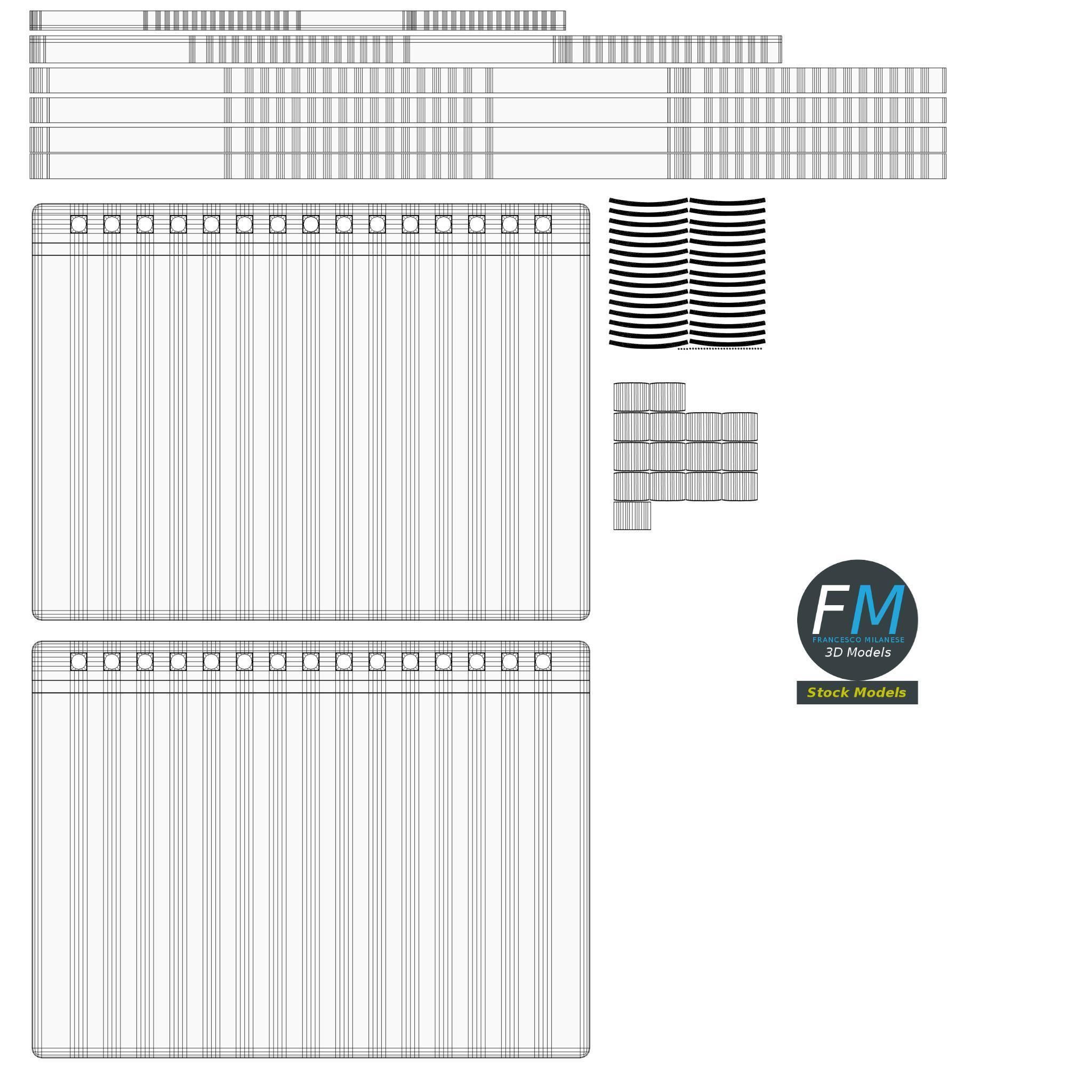 Spiral notebook 3D model_11