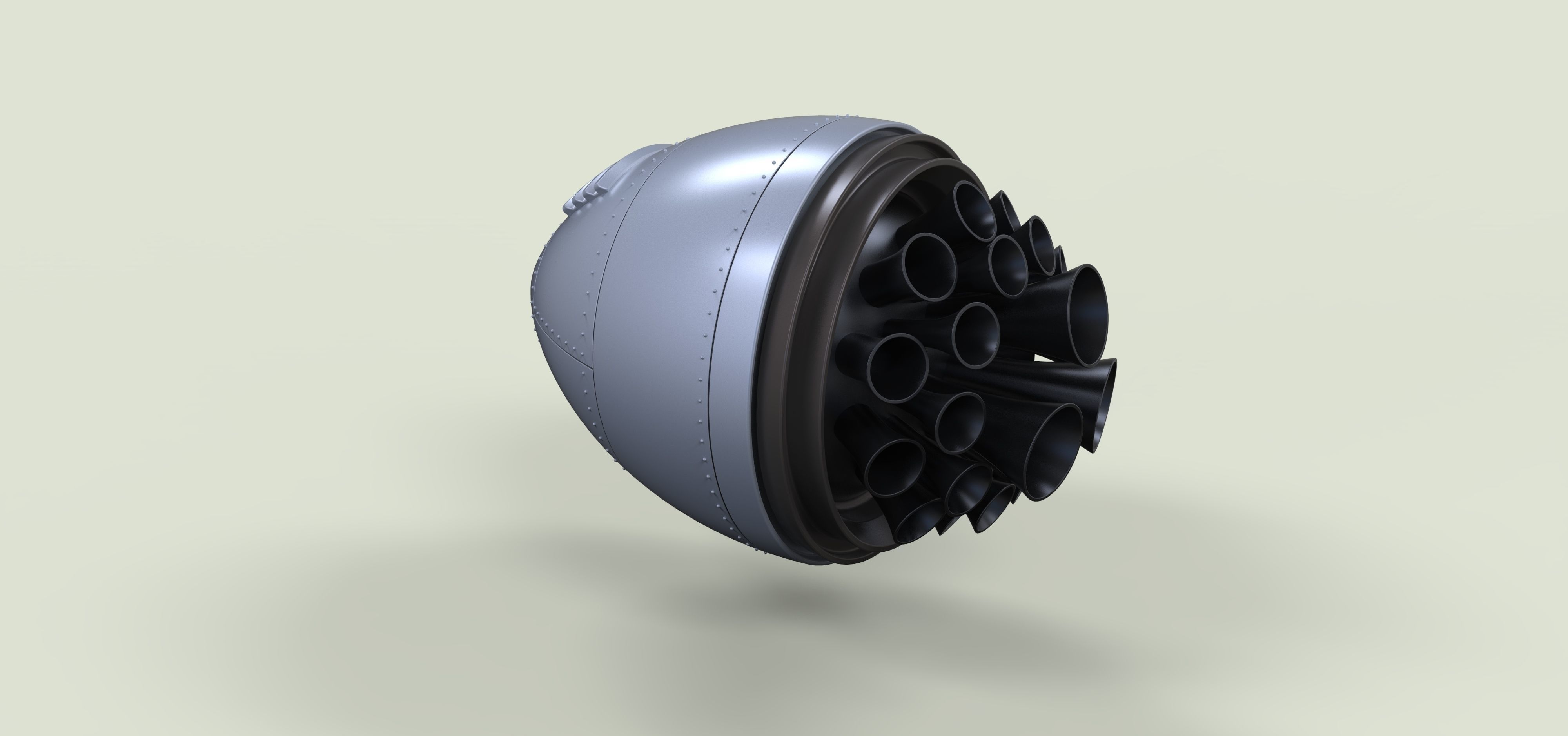Fantasy rocket engine 3D model_8