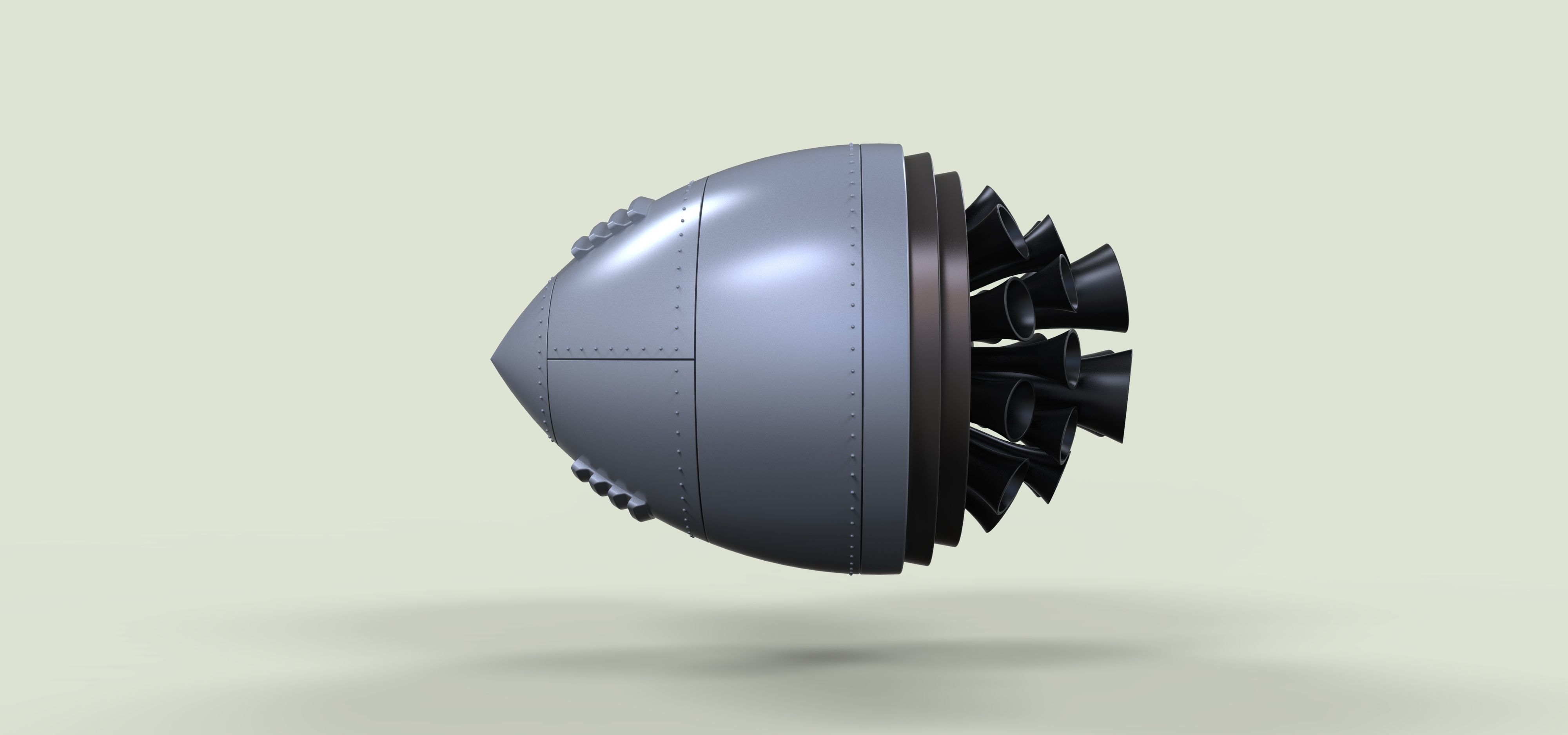 Fantasy rocket engine 3D model_5