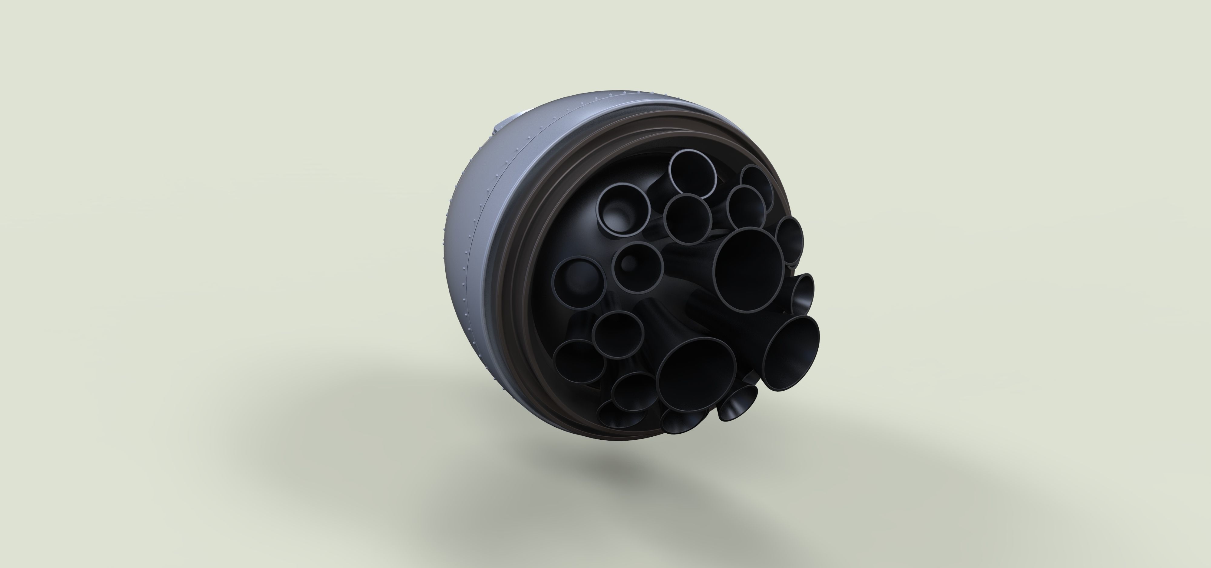 Fantasy rocket engine 3D model_9