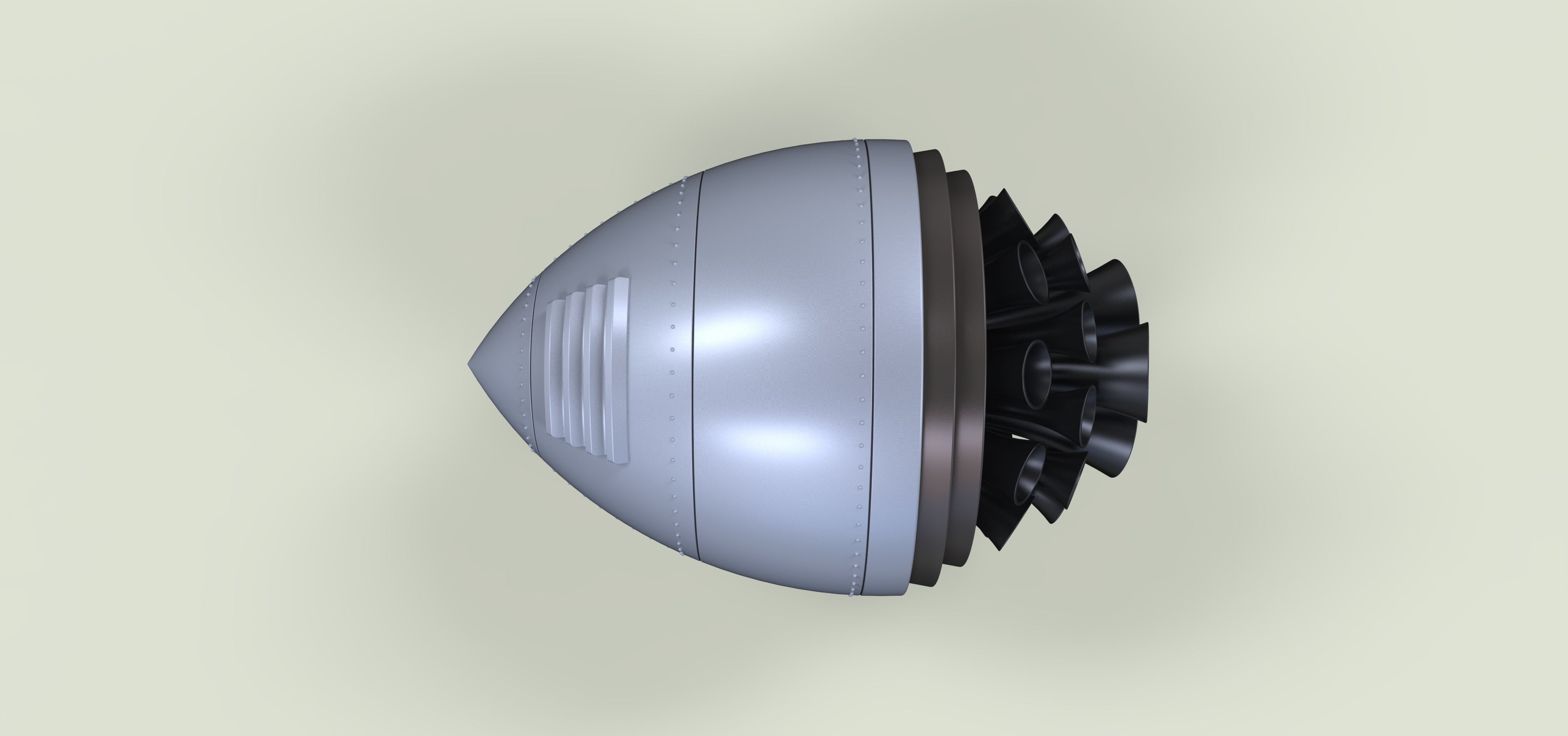 Fantasy rocket engine 3D model_7