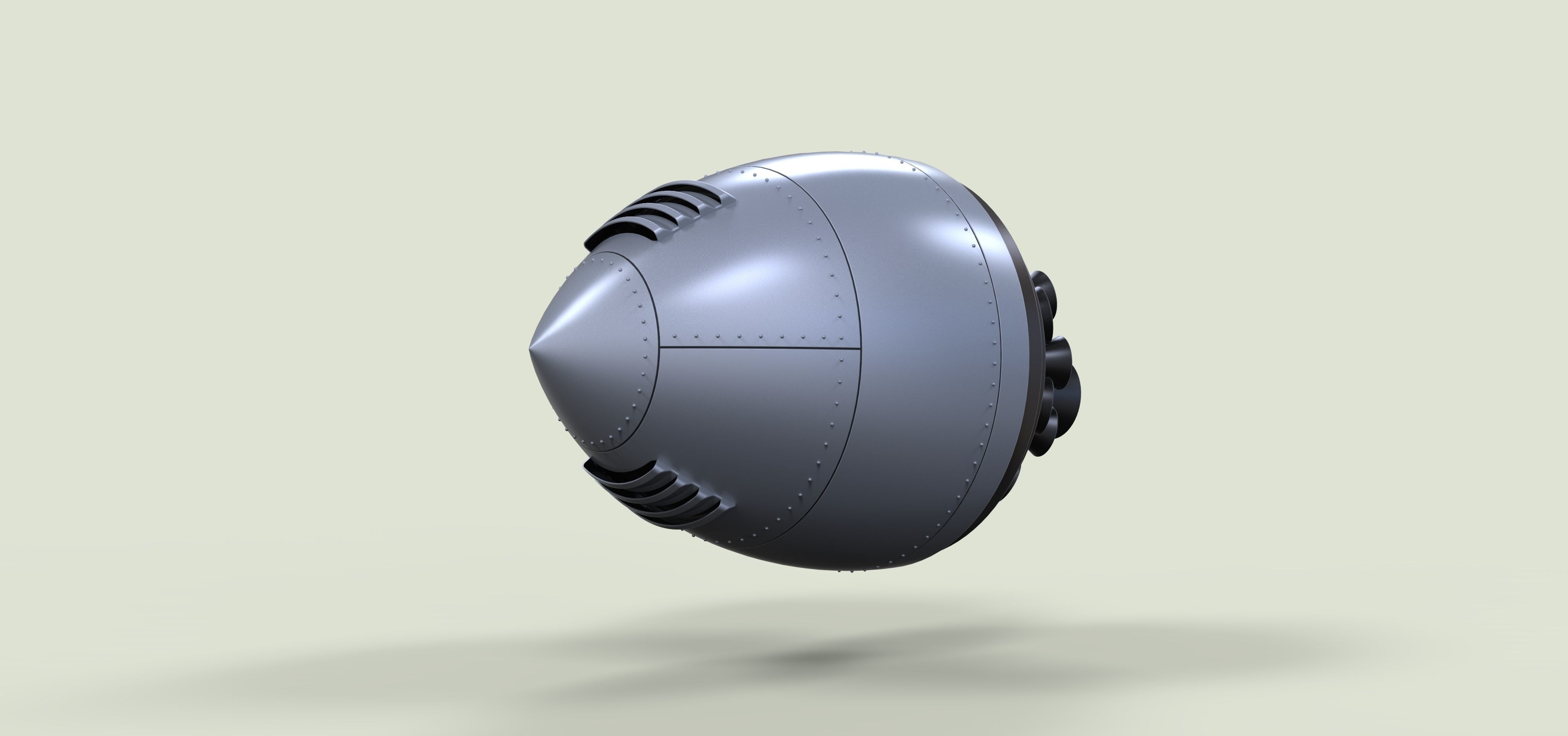 Fantasy rocket engine 3D model_1