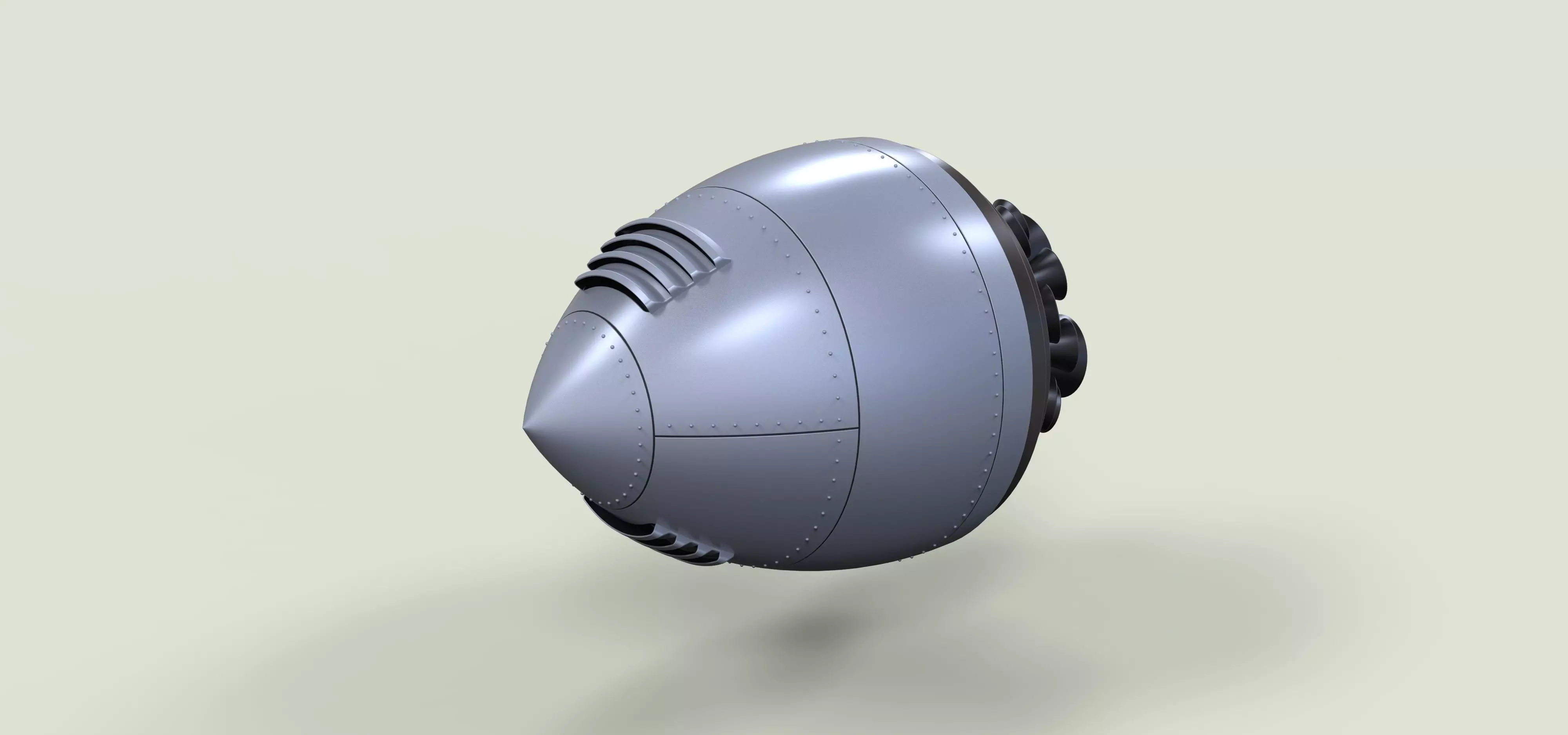 Fantasy rocket engine 3D model_0