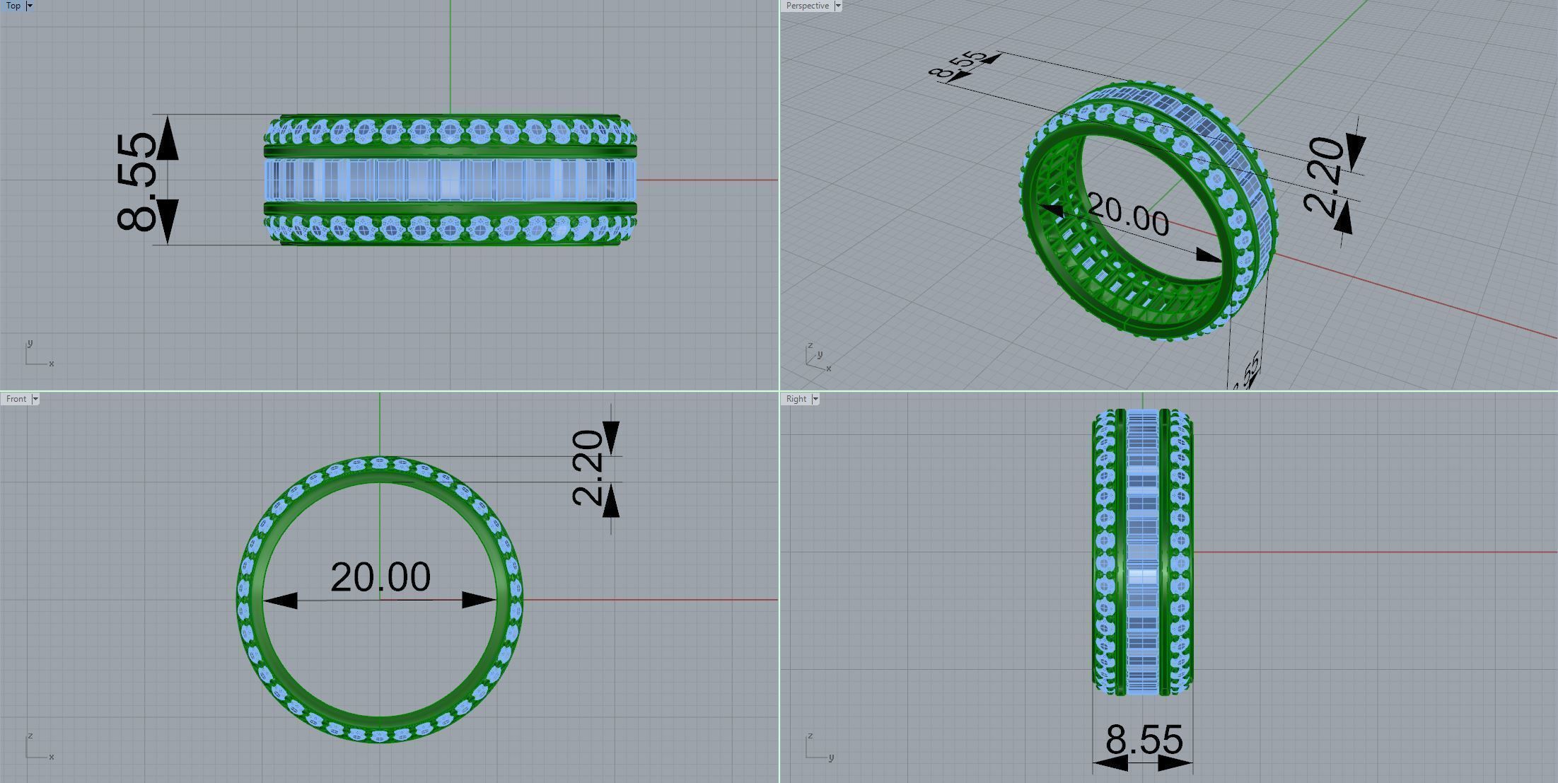 Gold N521 3D print model_4