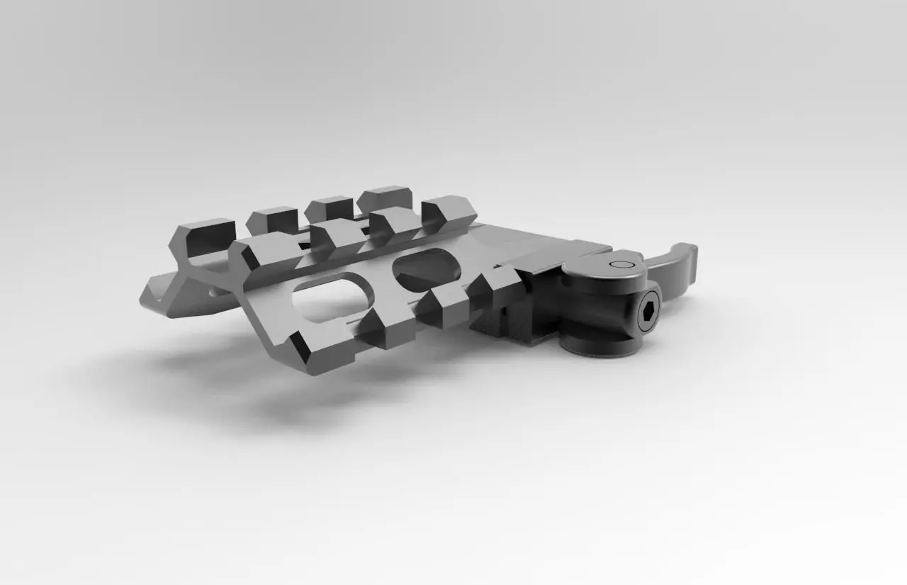 QD Triple Rail Mount Adaptor 3D model_0