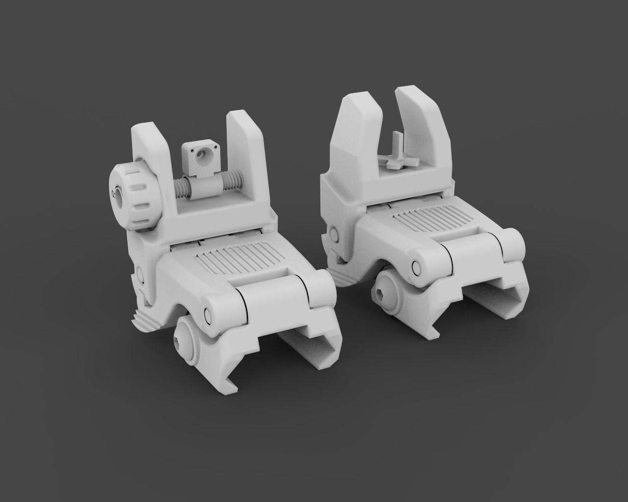 Magpul MBUS Sights 3D model_4
