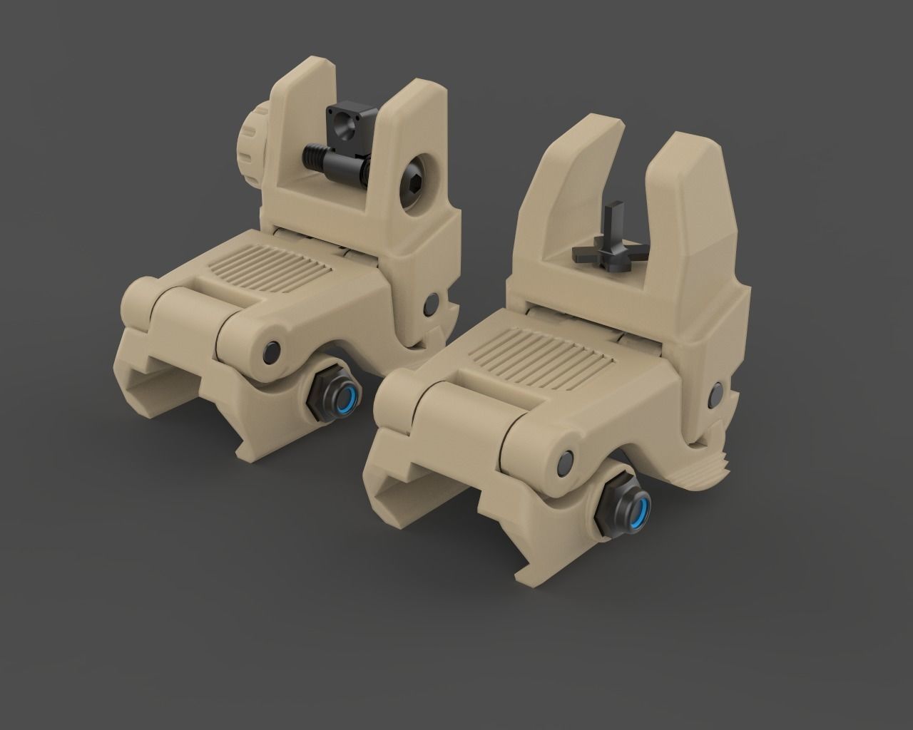 Magpul MBUS Sights 3D model_5