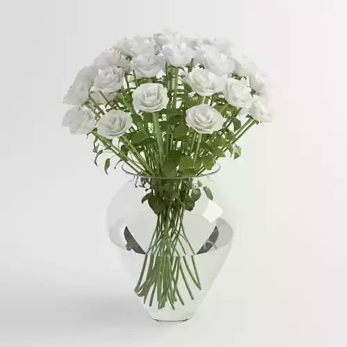 White roses Free 3D model