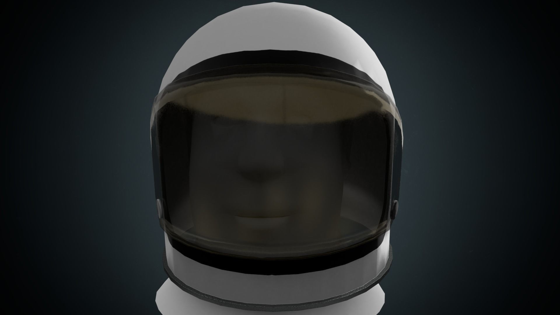 Astronaut helmet gameready Low-poly 3D model_5