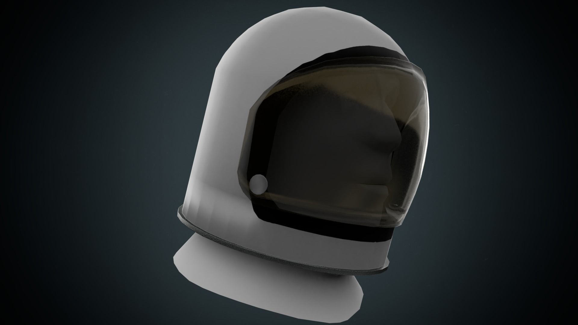 Astronaut helmet gameready Low-poly 3D model_2