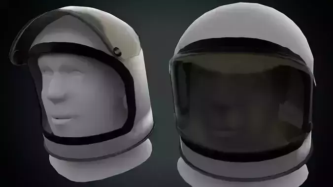 Astronaut helmet gameready Low-poly 3D model