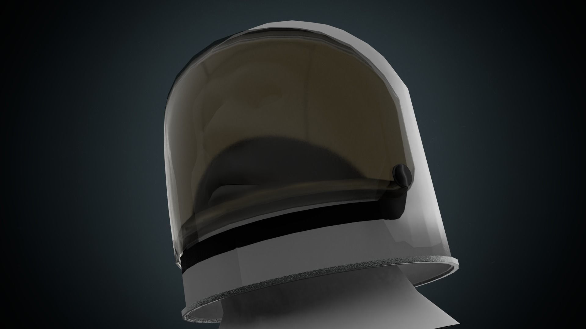 Astronaut helmet gameready Low-poly 3D model_6