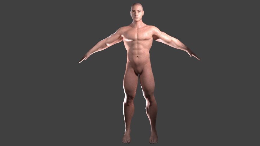 Male Generic Low Poly 21 Year old male Low-poly 3D model_5