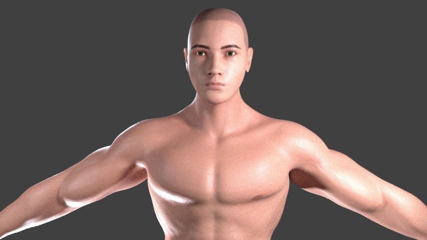 Male Generic Low Poly 21 Year old male Low-poly 3D model_3