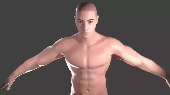 Male Generic Low Poly 21 Year old male Low-poly 3D model