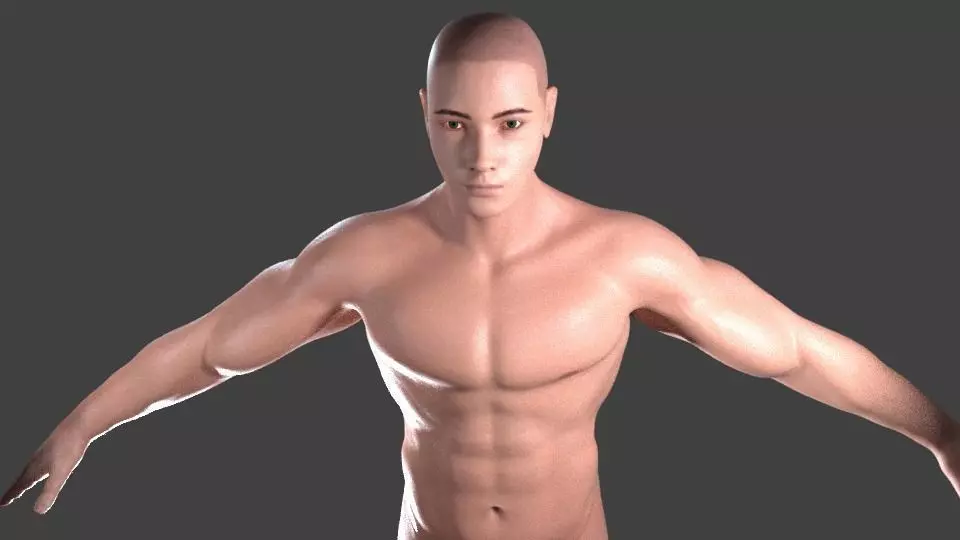 Male Generic Low Poly 21 Year old male Low-poly 3D model_0