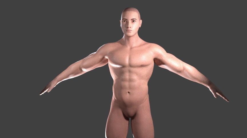 Male Generic Low Poly 21 Year old male Low-poly 3D model_2