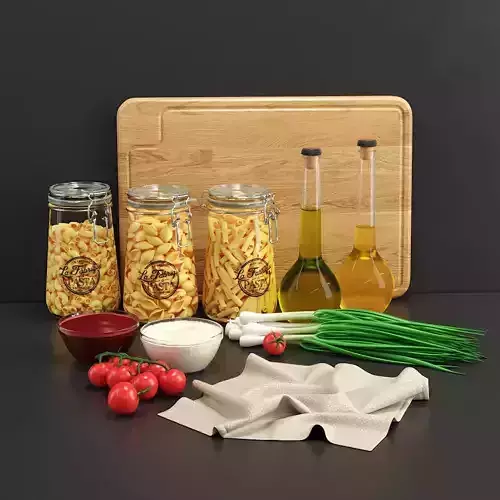 Pasta Dry Set 3D model